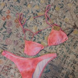 Pink Tie-Dye Bikini Set